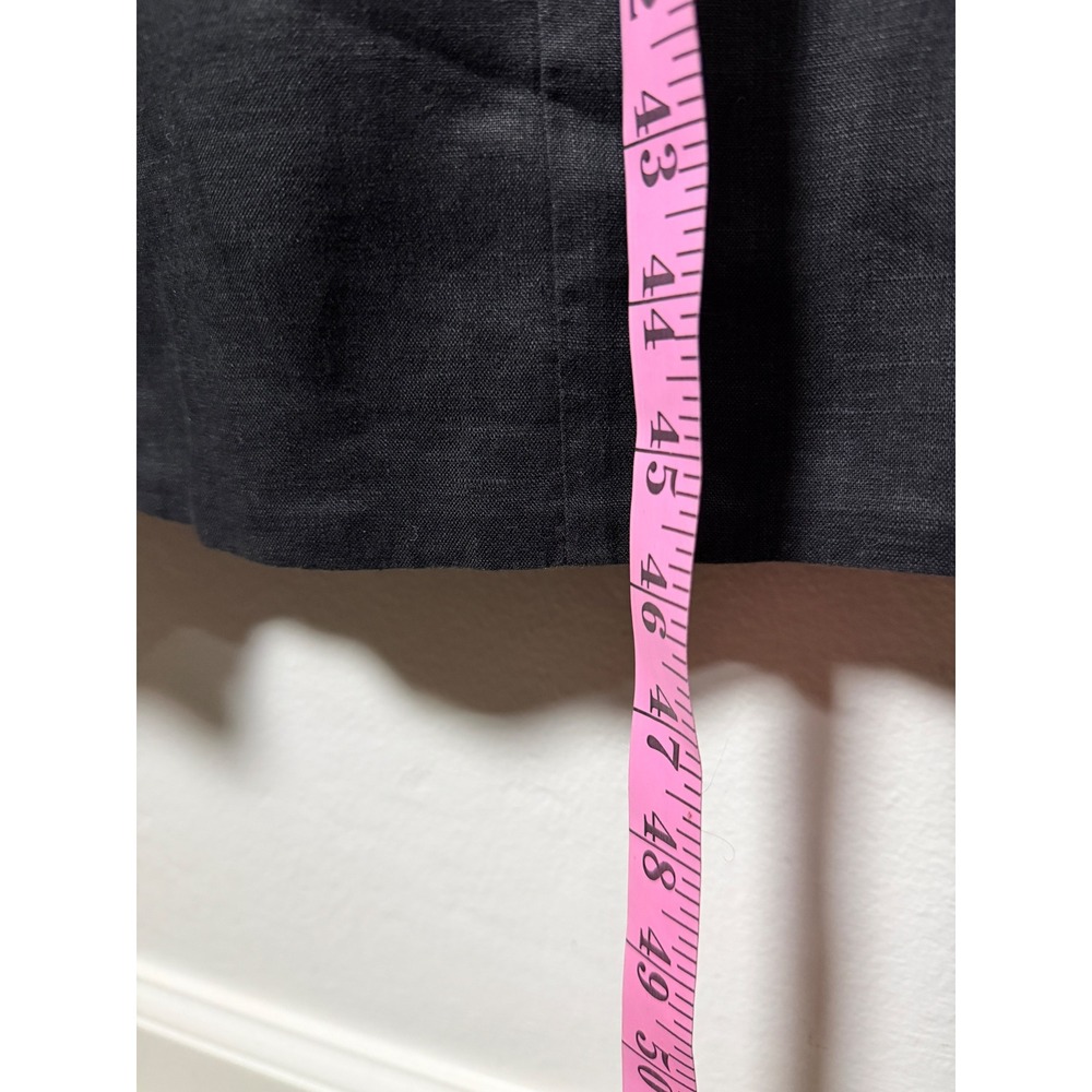 Jenni Kayne Kinney Dress Black Linen Square Neck Midi A Line Size M - Picture 8 of 11
